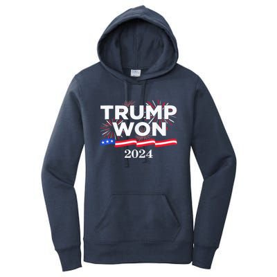 Trump Vance We Won 2024 Trump Vance 2025 Trump Won 2024 Election Inauguration Women's Pullover Hoodie