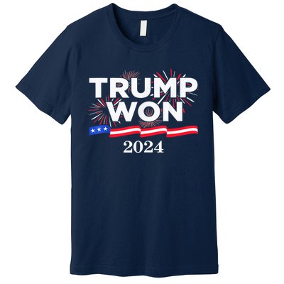 Trump Vance We Won 2024 Trump Vance 2025 Trump Won 2024 Election Inauguration Premium T-Shirt