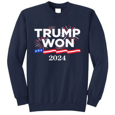 Trump Vance We Won 2024 Trump Vance 2025 Trump Won 2024 Election Inauguration Tall Sweatshirt