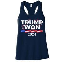 Trump Vance We Won 2024 Trump Vance 2025 Trump Won 2024 Election Inauguration Women's Racerback Tank