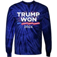 Trump Vance We Won 2024 Trump Vance 2025 Trump Won 2024 Election Inauguration Tie-Dye Long Sleeve Shirt