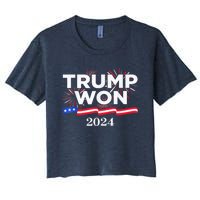 Trump Vance We Won 2024 Trump Vance 2025 Trump Won 2024 Election Inauguration Women's Crop Top Tee