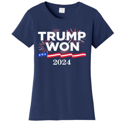 Trump Vance We Won 2024 Trump Vance 2025 Trump Won 2024 Election Inauguration Women's T-Shirt