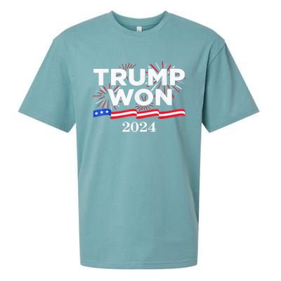 Trump Vance We Won 2024 Trump Vance 2025 Trump Won 2024 Election Inauguration Sueded Cloud Jersey T-Shirt