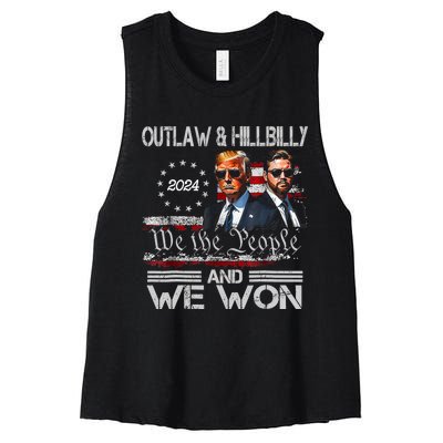 Trump Vance We Won Win Inauguration Day 2025 47th President Women's Racerback Cropped Tank