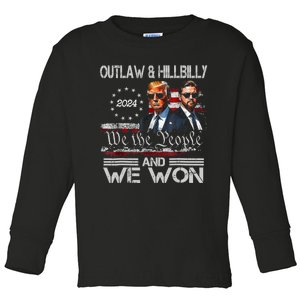 Trump Vance We Won Win Inauguration Day 2025 47th President Toddler Long Sleeve Shirt