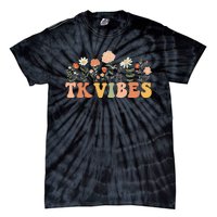 TK Vibes Wildflower Retro Teacher Daisy Back To School Tie-Dye T-Shirt