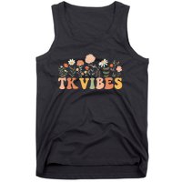 TK Vibes Wildflower Retro Teacher Daisy Back To School Tank Top