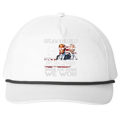 Trump Vance We Won Win Inauguration Day 2025 47th President Snapback Five-Panel Rope Hat