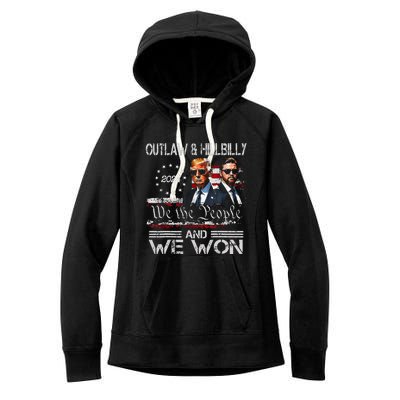 Trump Vance We Won Win Inauguration Day 2025 47th President Women's Fleece Hoodie