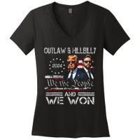 Trump Vance We Won Win Inauguration Day 2025 47th President Women's V-Neck T-Shirt