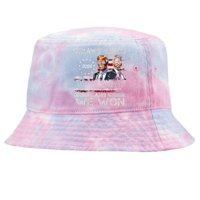 Trump Vance We Won Win Inauguration Day 2025 47th President Tie-Dyed Bucket Hat