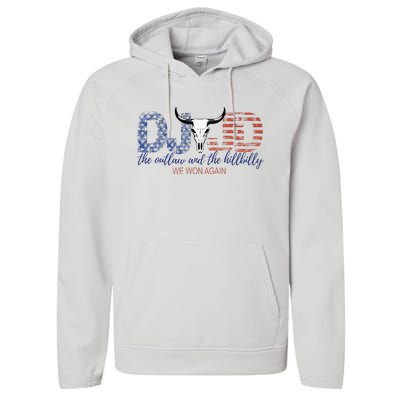 Trump Vance We Won Win Inauguration Day 2025 47th President Performance Fleece Hoodie