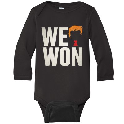 Trump Vance We Won Win Inauguration Day 2025 47th President Baby Long Sleeve Bodysuit