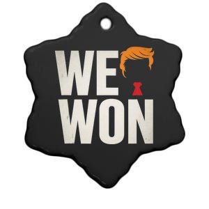 Trump Vance We Won Win Inauguration Day 2025 47th President Ceramic Star Ornament