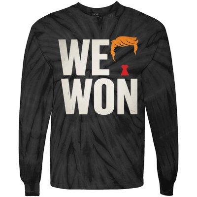 Trump Vance We Won Win Inauguration Day 2025 47th President Tie-Dye Long Sleeve Shirt