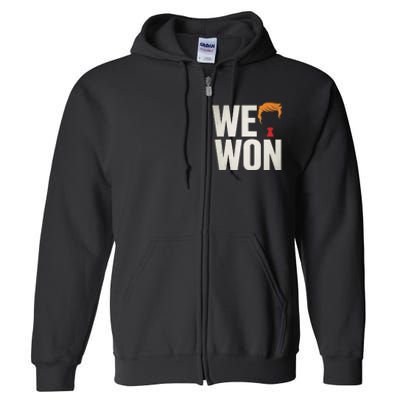 Trump Vance We Won Win Inauguration Day 2025 47th President Full Zip Hoodie