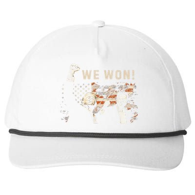 Trump Vance We Won Win Inauguration Day 2025 47th President Snapback Five-Panel Rope Hat