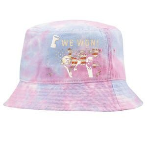 Trump Vance We Won Win Inauguration Day 2025 47th President Tie-Dyed Bucket Hat