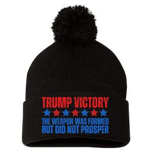 Trump Victory Weapon Formed But Did Not Prosper Christian Pom Pom 12in Knit Beanie