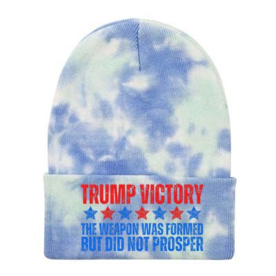 Trump Victory Weapon Formed But Did Not Prosper Christian Tie Dye 12in Knit Beanie