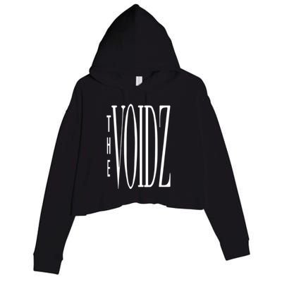 The Voidz White Stretch Crop Fleece Hoodie