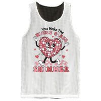 Teacher Valentine You Make The Whole Class Shimmer Mesh Reversible Basketball Jersey Tank