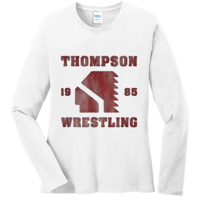 Thompson Wrestling 1985 Iconic Spirit Ladies Long Sleeve Shirt