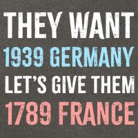 They Want 1939 Germany Let's Give Them 1789 France US Flag Cotton Canvas Backpack