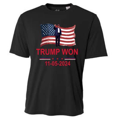 Trump Wins 2024 Election Trump Won 2024 Cooling Performance Crew T-Shirt