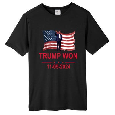 Trump Wins 2024 Election Trump Won 2024 Tall Fusion ChromaSoft Performance T-Shirt