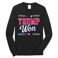 Trump Won 2024 Donald Trump Won 2024 Election Republican Win Long Sleeve Shirt