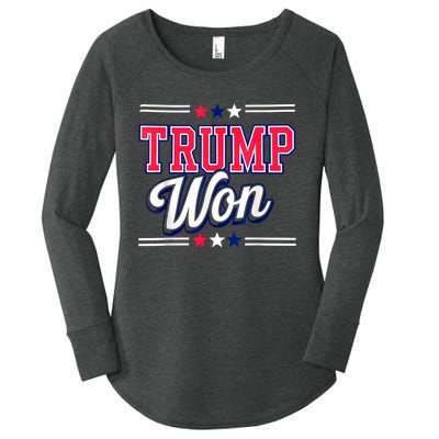 Trump Won 2024 Donald Trump Won 2024 Election Republican Win Women's Perfect Tri Tunic Long Sleeve Shirt