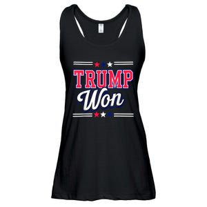 Trump Won 2024 Donald Trump Won 2024 Election Republican Win Ladies Essential Flowy Tank