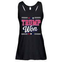 Trump Won 2024 Donald Trump Won 2024 Election Republican Win Ladies Essential Flowy Tank