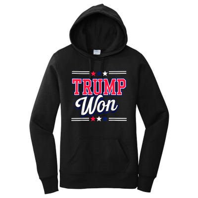 Trump Won 2024 Donald Trump Won 2024 Election Republican Win Women's Pullover Hoodie