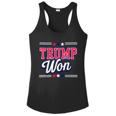 Trump Won 2024 Donald Trump Won 2024 Election Republican Win Ladies PosiCharge Competitor Racerback Tank