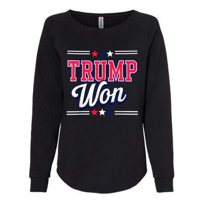 Trump Won 2024 Donald Trump Won 2024 Election Republican Win Womens California Wash Sweatshirt