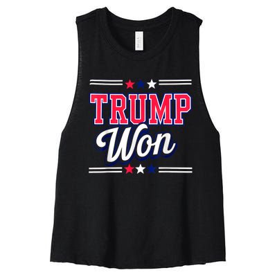 Trump Won 2024 Donald Trump Won 2024 Election Republican Win Women's Racerback Cropped Tank