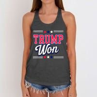 Trump Won 2024 Donald Trump Won 2024 Election Republican Win Women's Knotted Racerback Tank