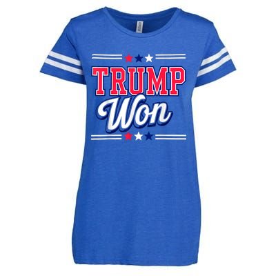 Trump Won 2024 Donald Trump Won 2024 Election Republican Win Enza Ladies Jersey Football T-Shirt