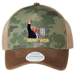 Trump Won 2024 President 47th Of White House Donald Trump Gift Legacy Tie Dye Trucker Hat