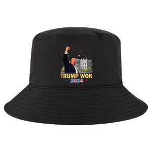 Trump Won 2024 President 47th Of White House Donald Trump Gift Cool Comfort Performance Bucket Hat