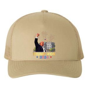 Trump Won 2024 President 47th Of White House Donald Trump Gift Yupoong Adult 5-Panel Trucker Hat