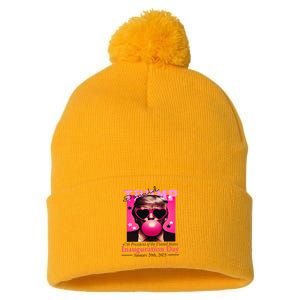 Trump Win 2024 Election Inauguration Day Pom Pom 12in Knit Beanie