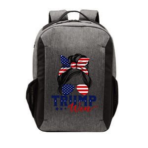 Trump Won 2024 Messy Bun Girl Women President 47th Trump Win Vector Backpack