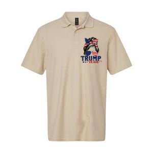 Trump Won 2024 Messy Bun Girl Women President 47th Trump Win Softstyle Adult Sport Polo