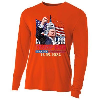 Trump Wins 2024 Election Trump Won 2024 Cooling Performance Long Sleeve Crew