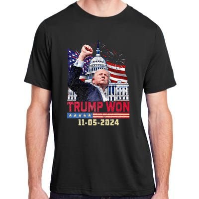 Trump Wins 2024 Election Trump Won 2024 Adult ChromaSoft Performance T-Shirt