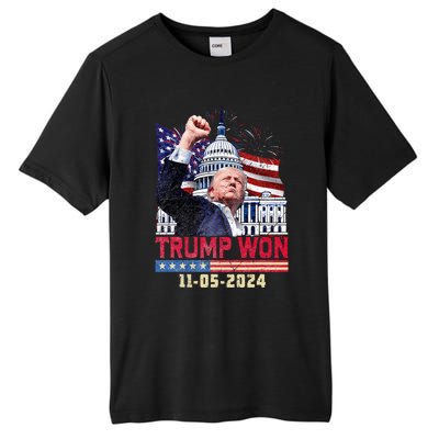 Trump Wins 2024 Election Trump Won 2024 Tall Fusion ChromaSoft Performance T-Shirt